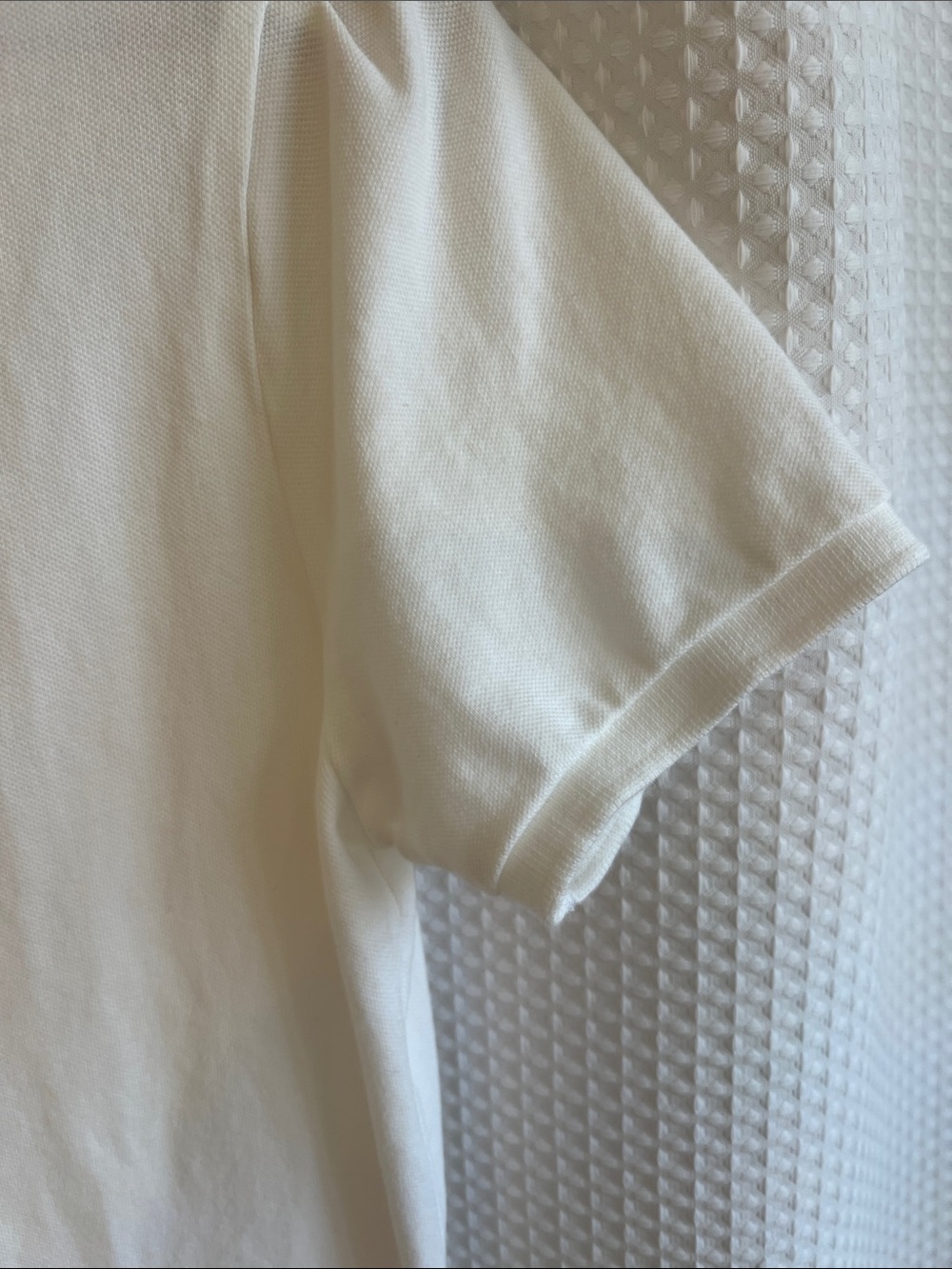 Burberry Cream Polo Dress with Check Placket-SZ M—526-060 - Picture 6 of 12